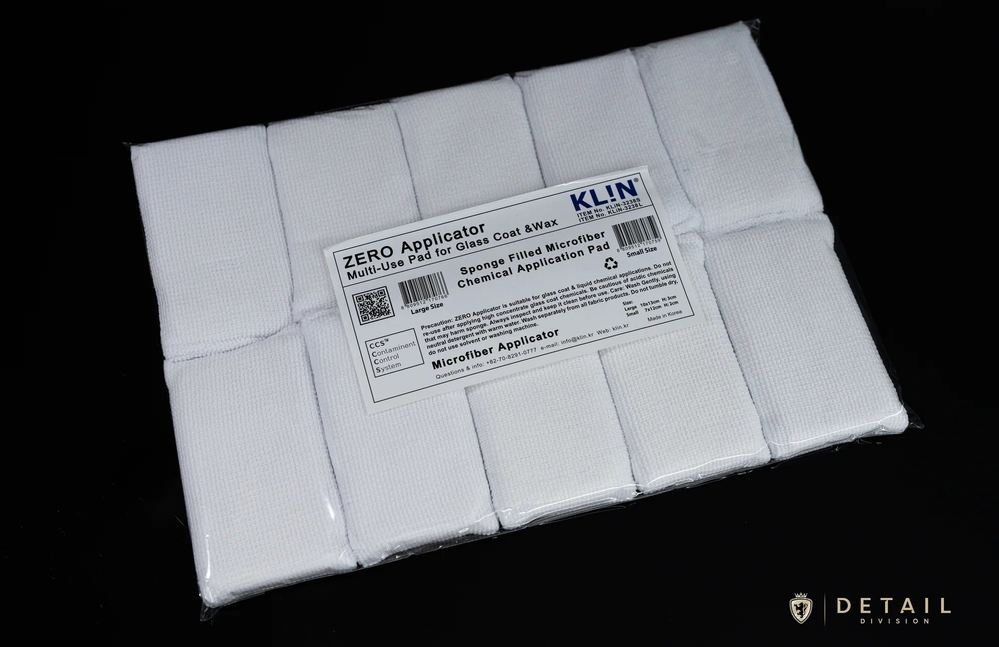 KLIN Zero Microfiber Applicator Pack