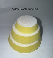 ShineMate Yellow Cutting Pad – bottom view, bevel edge design