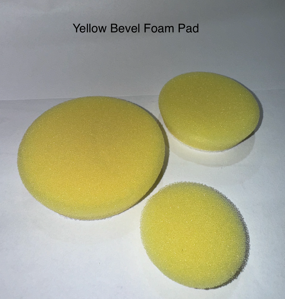 ShineMate Yellow Cutting Pad – top view, bevel edge design