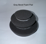 ShineMate Gray Bevel Finishing Foam Pads – stacked sizes (27mm–78mm)