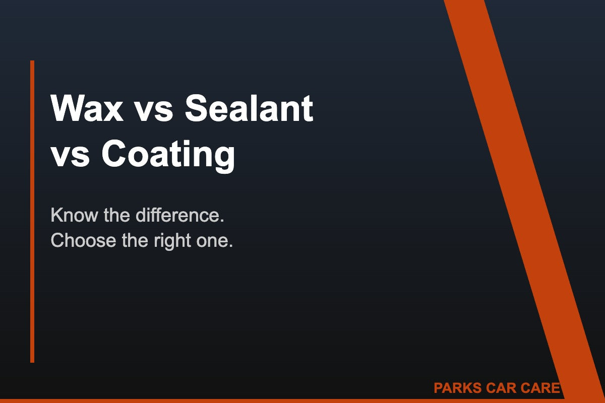 Wax vs. Sealant vs. Coating: Choosing the Right Protection