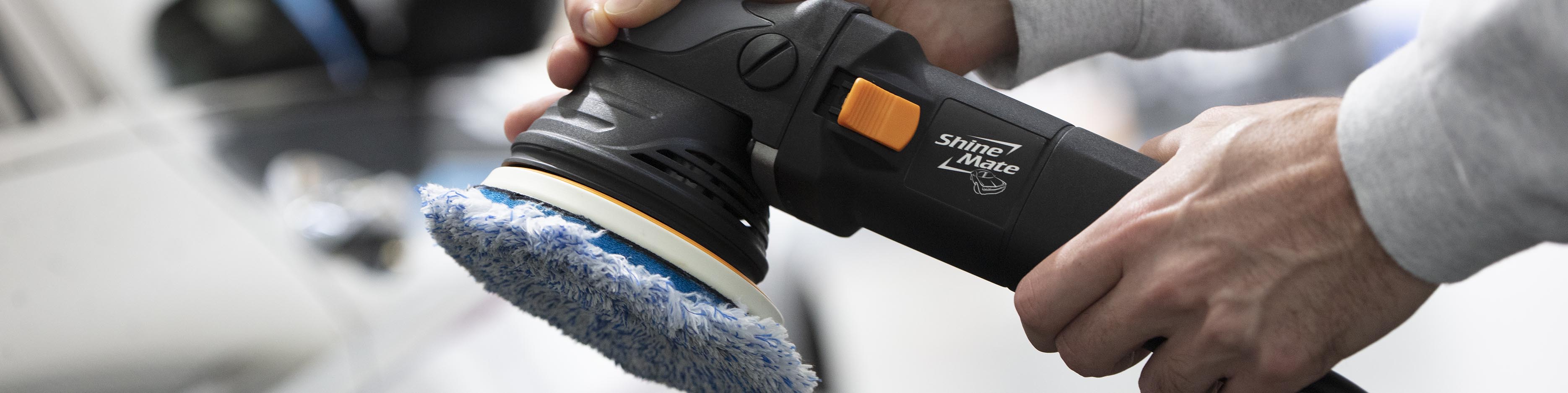 Shinemate machine with microfiber pad