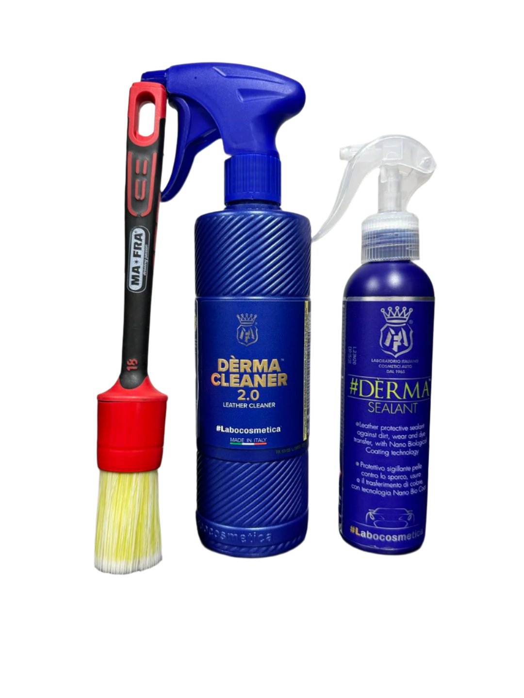 Labocosmetica Derma Cleaner, Derma Sealant & MANIAC Interior Detail Brush Bundle