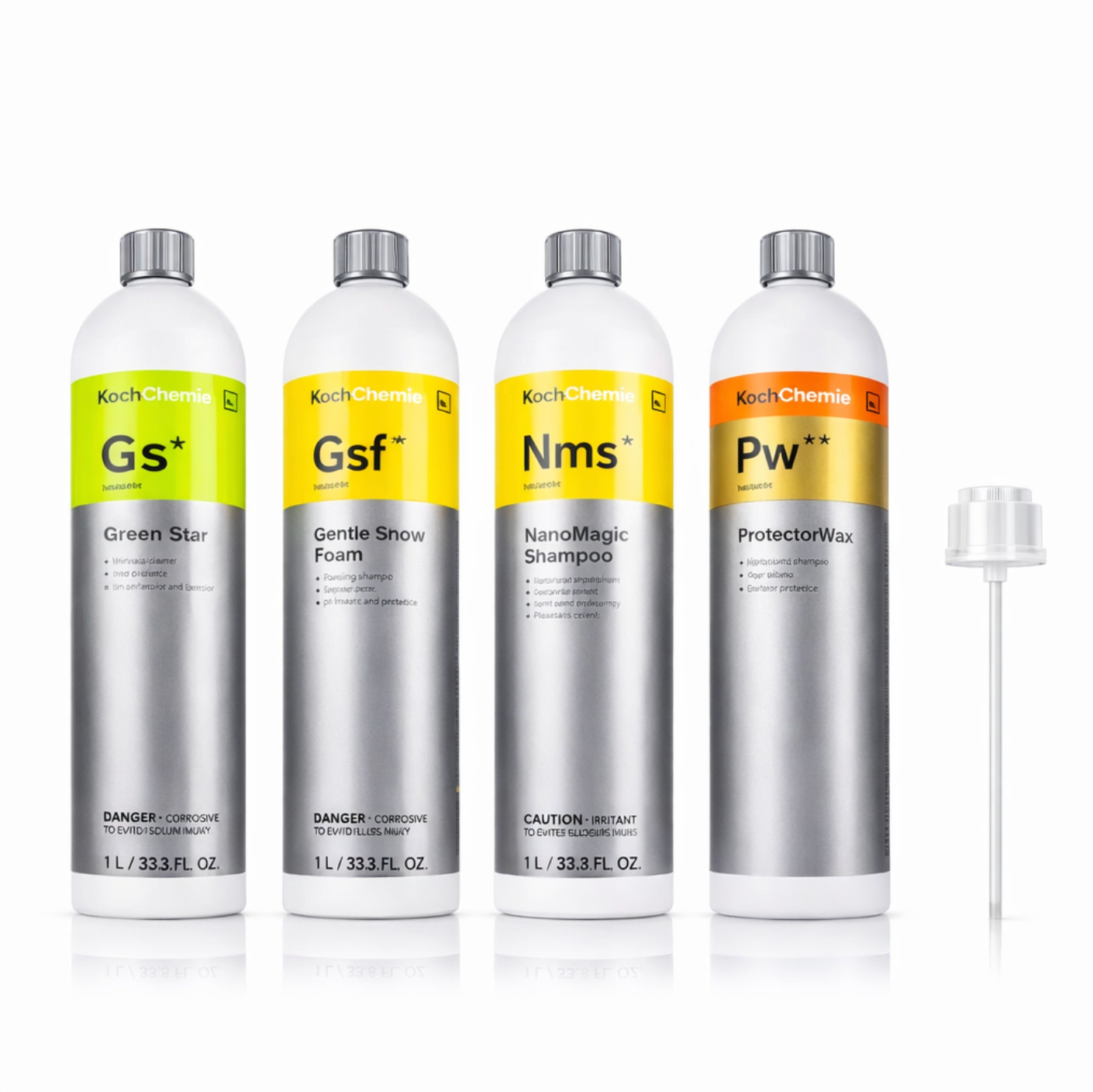 Koch Chemie Gentle Snow Foam & Protector Wax Kit | Pre-Wash Shampoo with Long-Lasting Shine & Protection