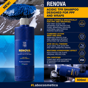 Labocosmetica RENOVA Acidic TFR Shampoo for PPF & Wraps | VDA Certified Film-Safe Reset Wash | 2PH Step | 500ML