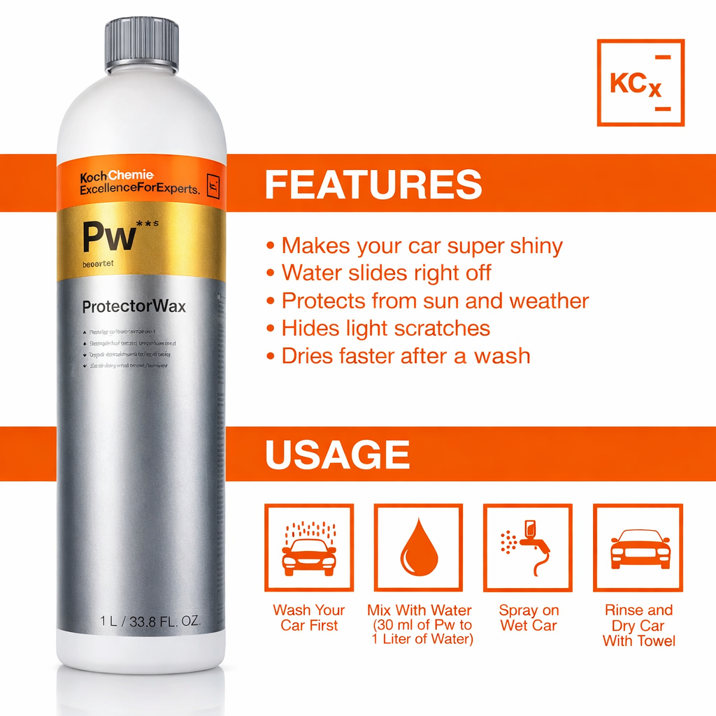 Koch Chemie Protector Wax | High-Gloss Sealant with Hydrophobic Finish | 1L