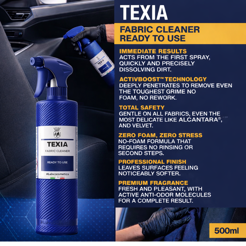 Labocosmetica TEXIA Fabric Cleaner RTU | Works In Seconds | No Residual Foam | 500ML
