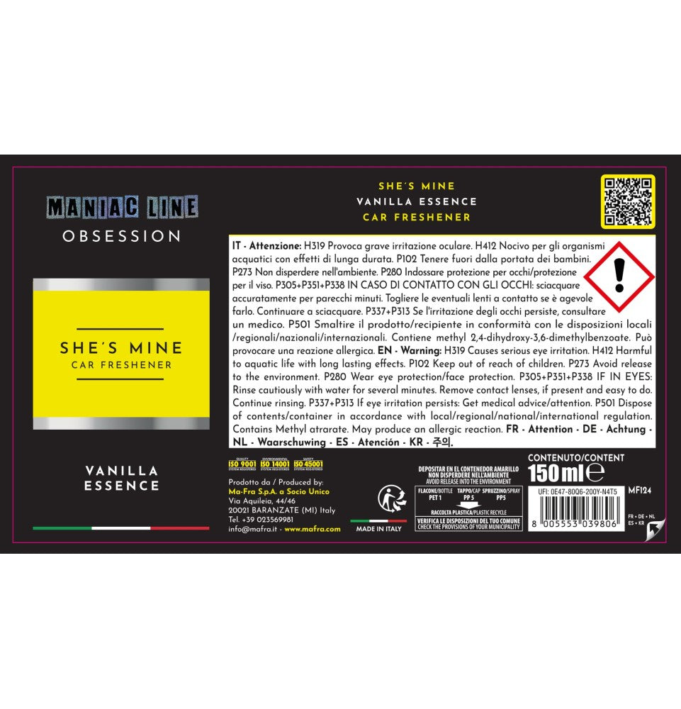 Maniac Line Obsession | Interior Scent | 150ML