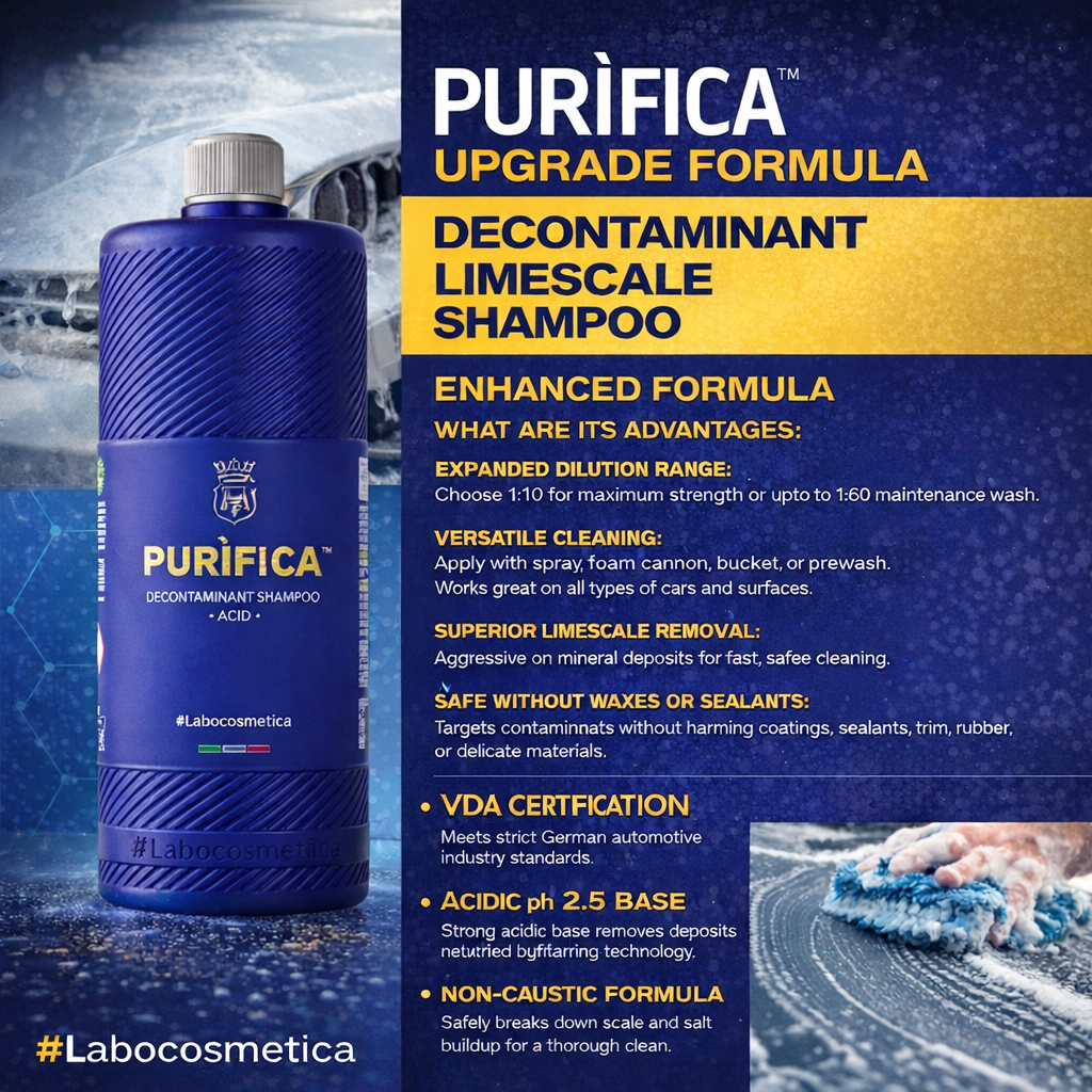 Labocosmetica PURIFICA Acid Decon Shampoo | Multi-Stage Wash and Decon Combined in a Single Step