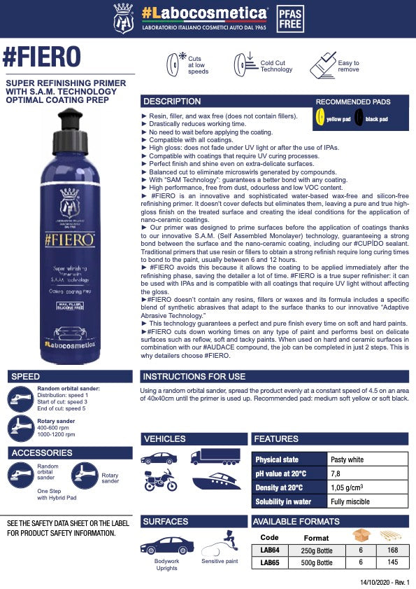 Labocosmetica - FIERO - Super Finish Polish Coating Primer