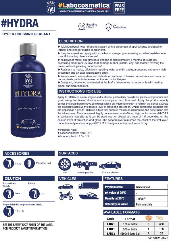 Labocosmetica - HYDRA - Hyper Dressing Sealant - 500ml