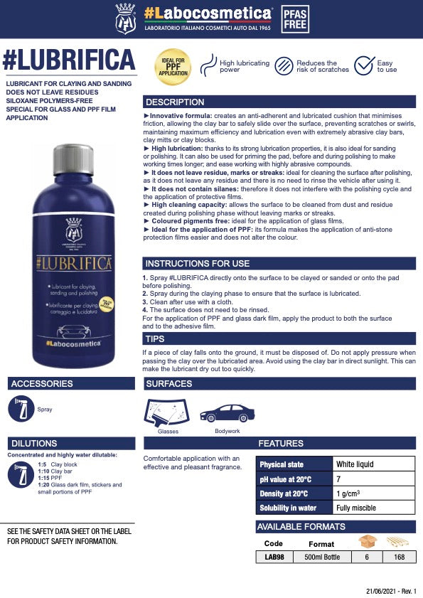 Labocosmetica - LUBRIFICA - Clay Lubricant