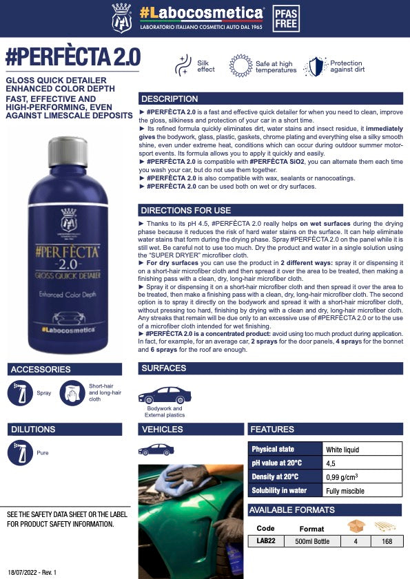 Labocosmetica - PERFECTA 2.0 - Quick Detailer