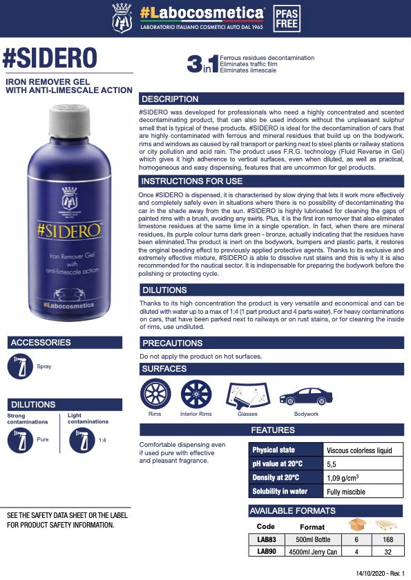 Labocosmetica - SIDERO - Iron Remover Gel W/ Anti-Limescale Action