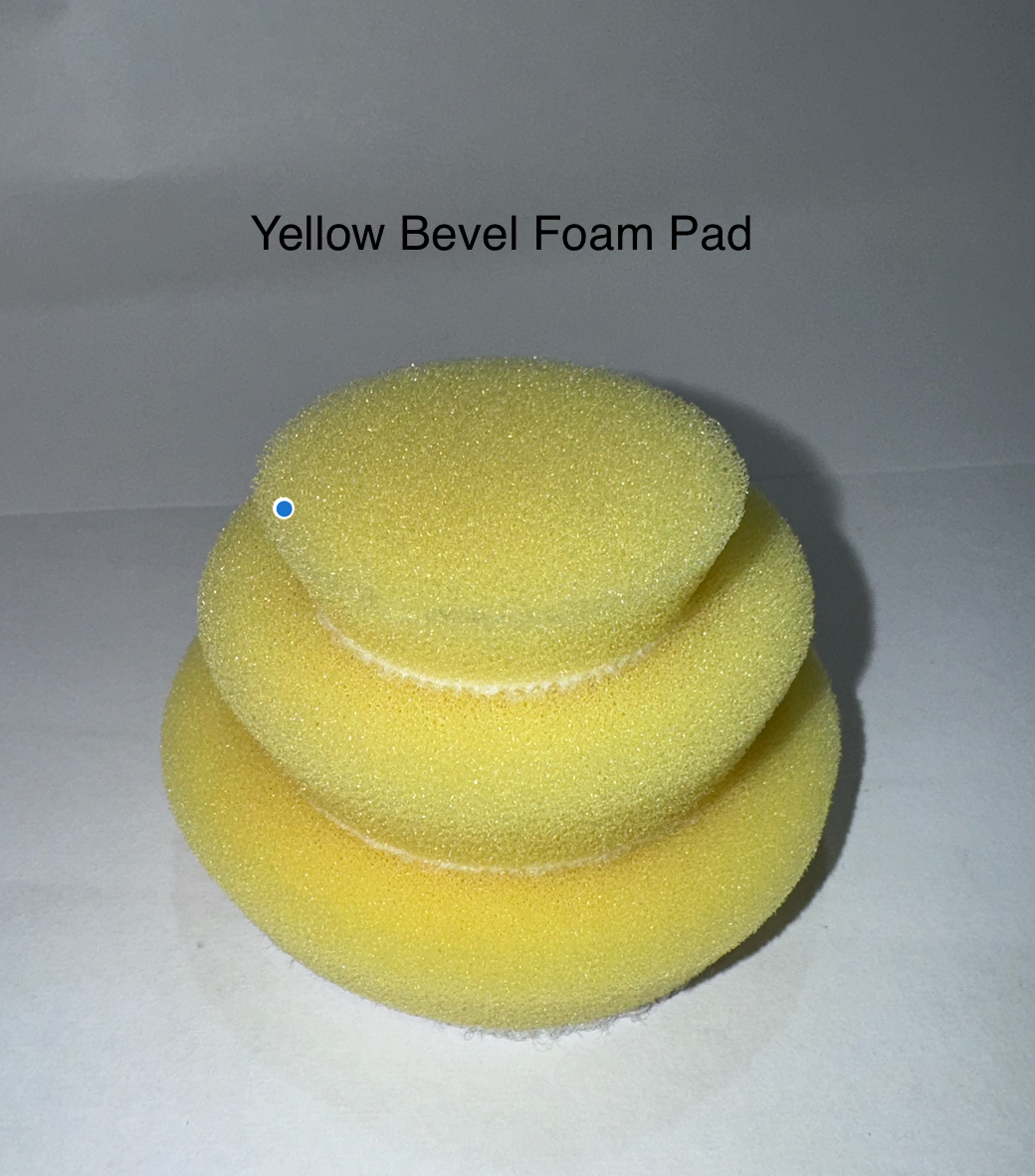 ShineMate Yellow Bevel Cutting Foam Pad – 27mm, 44mm, 64mm, 78mm sizes