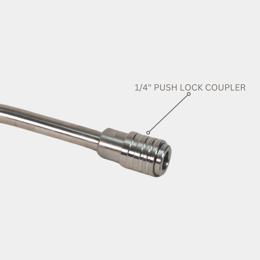 Push-Lock Swivel Stainless Steel Pressure Washer Wand