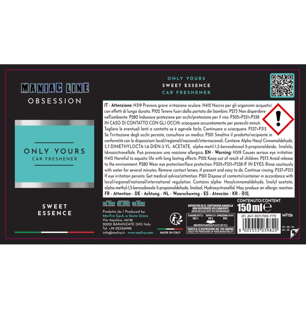 Maniac Line Obsession | Interior Scent | 150ML