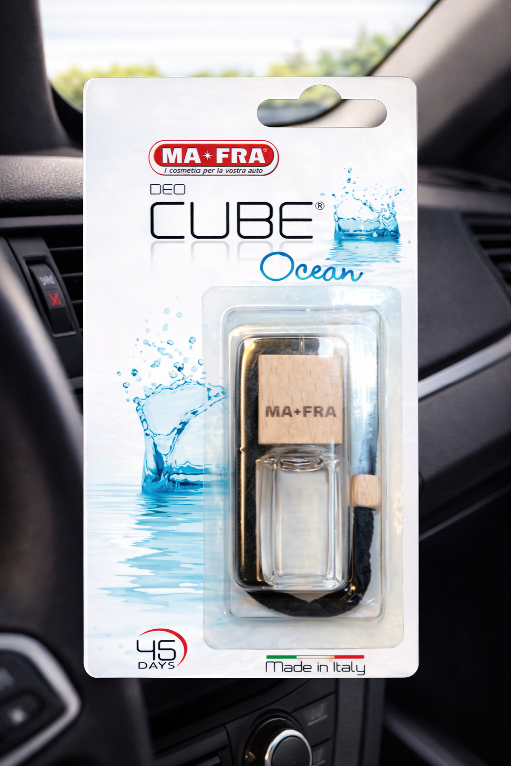 Mafra Deo Cube Car Air Freshener | Compact Hanging Neutralizer | Long-Lasting Forest Scent Eliminates Odors & Refreshes Cabin