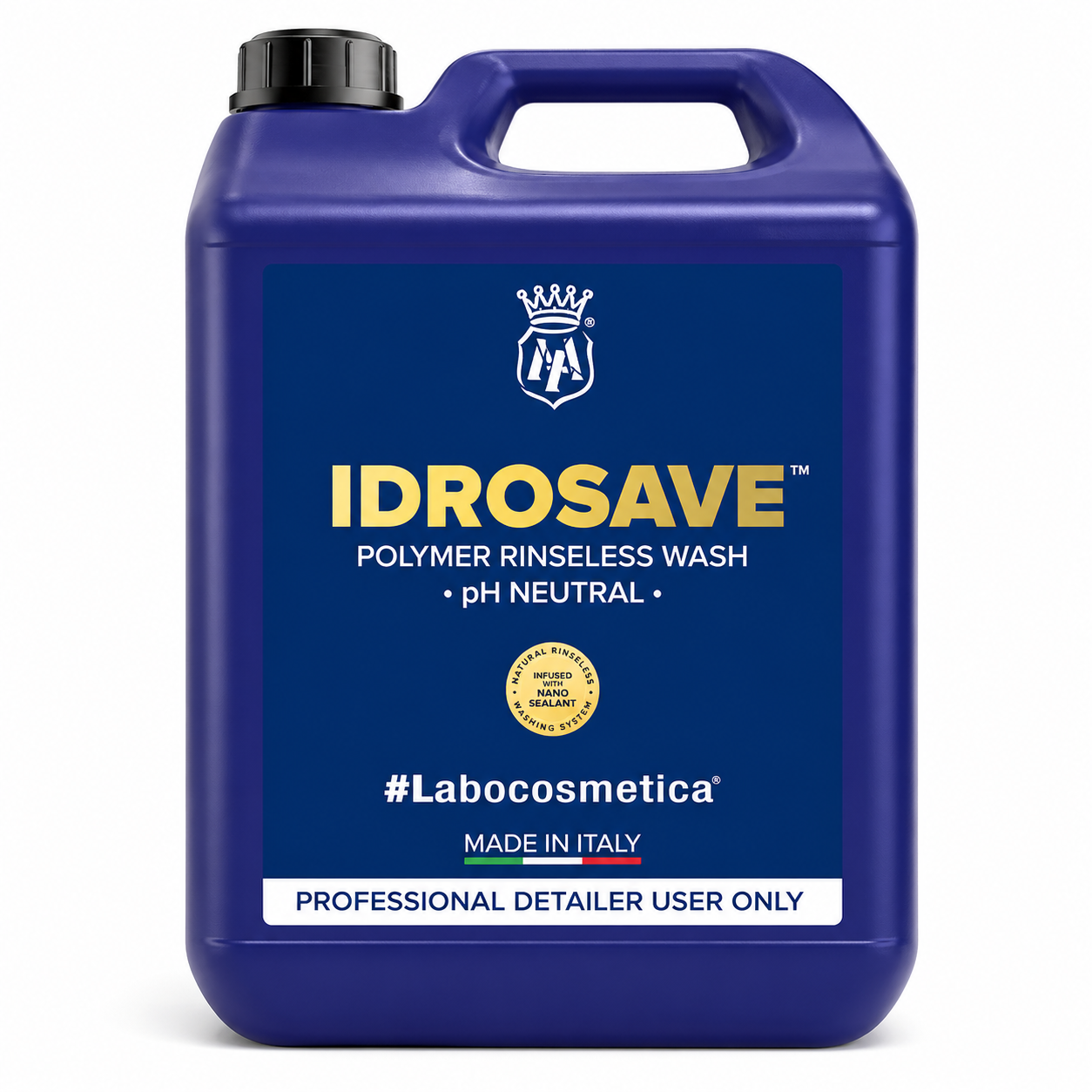 Labocosmetica IDROSAVE Polymer Rinseless Wash | Water-Saving pH Neutral No-Rinse Wash and Protect